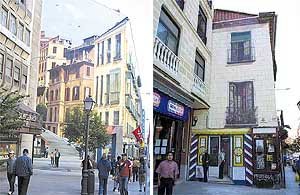 Medianerías decoradas de las calles Montera, 22 y San Bernardo, 48